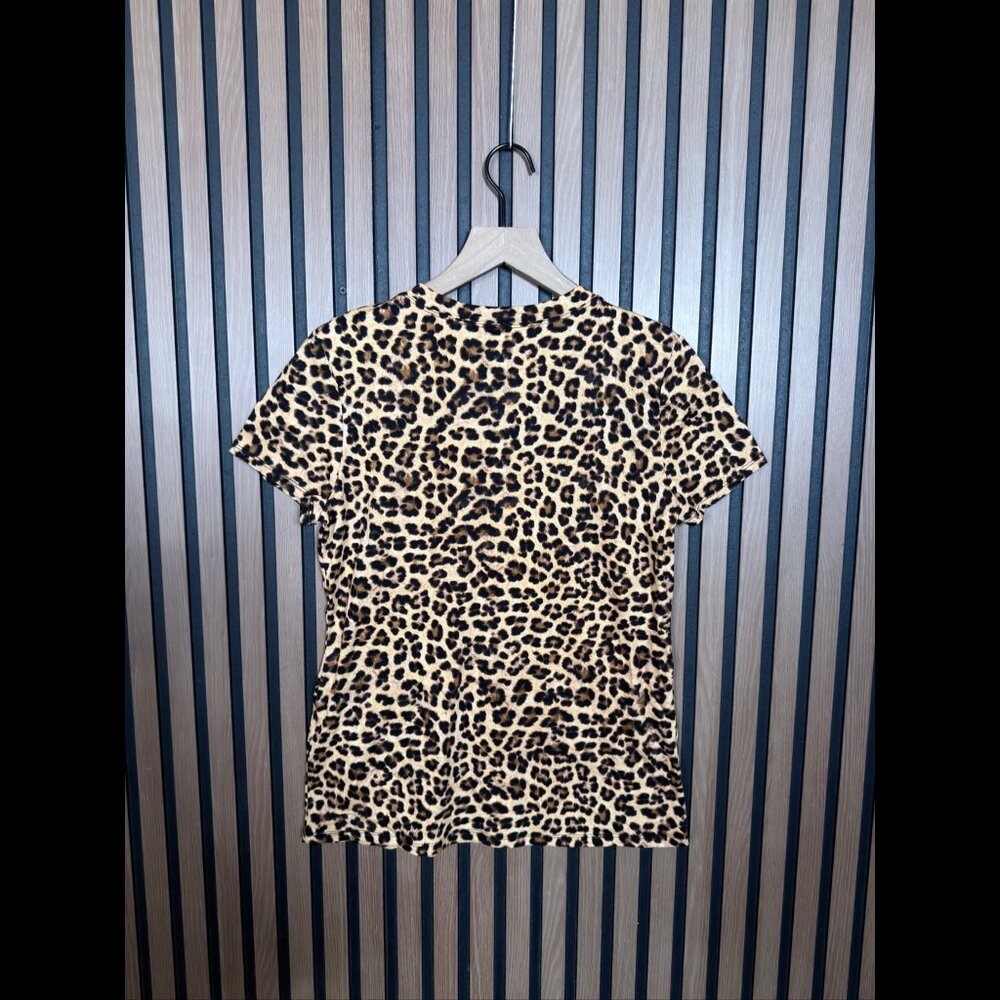 New International Concepts Top Small Womens Leopard Art T Shirt Casual - Picture 2 of 7